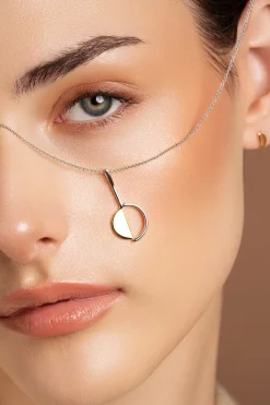 Arc Sterling Silver & Gold Pendant