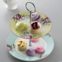 Aynsley Archive Rose Two Tier Server