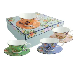 Aynsley Cottage Garden Tea cup & saucer set of 4