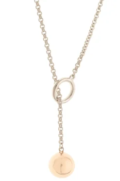 Balance Sterling Silver & Rose Gold Loop Through Necklace