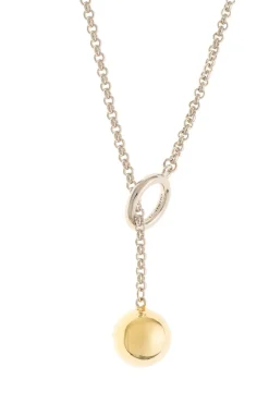 Balance Sterling Silver & Gold Loop Through Necklace