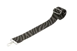 Black & Grey Zebra Camera Strap - Silver hardware