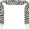 Black & White Zebra Camera Strap - Silver hardware