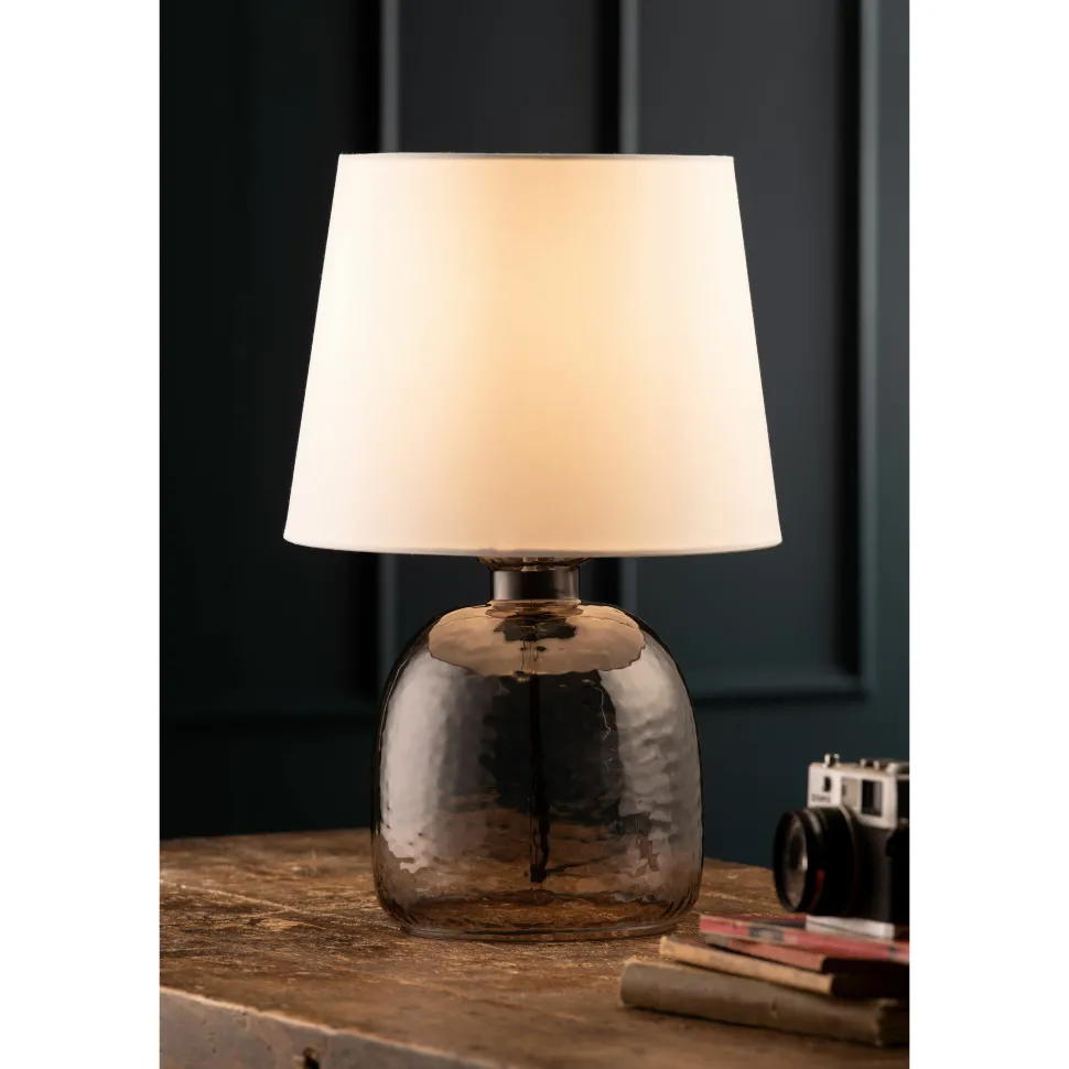 Boho Table Lamp & White Shade