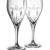 Claddagh White Glass Pair