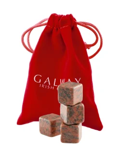 Cooling Stones Set of 4 - Polished Red Granite