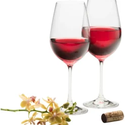 Elegance Red Glass Pair