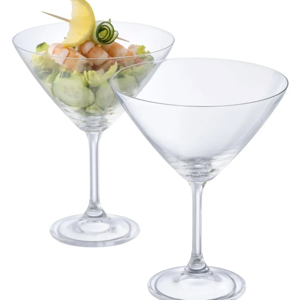 Engraved Elegance Martini/Cocktail Glass Pair