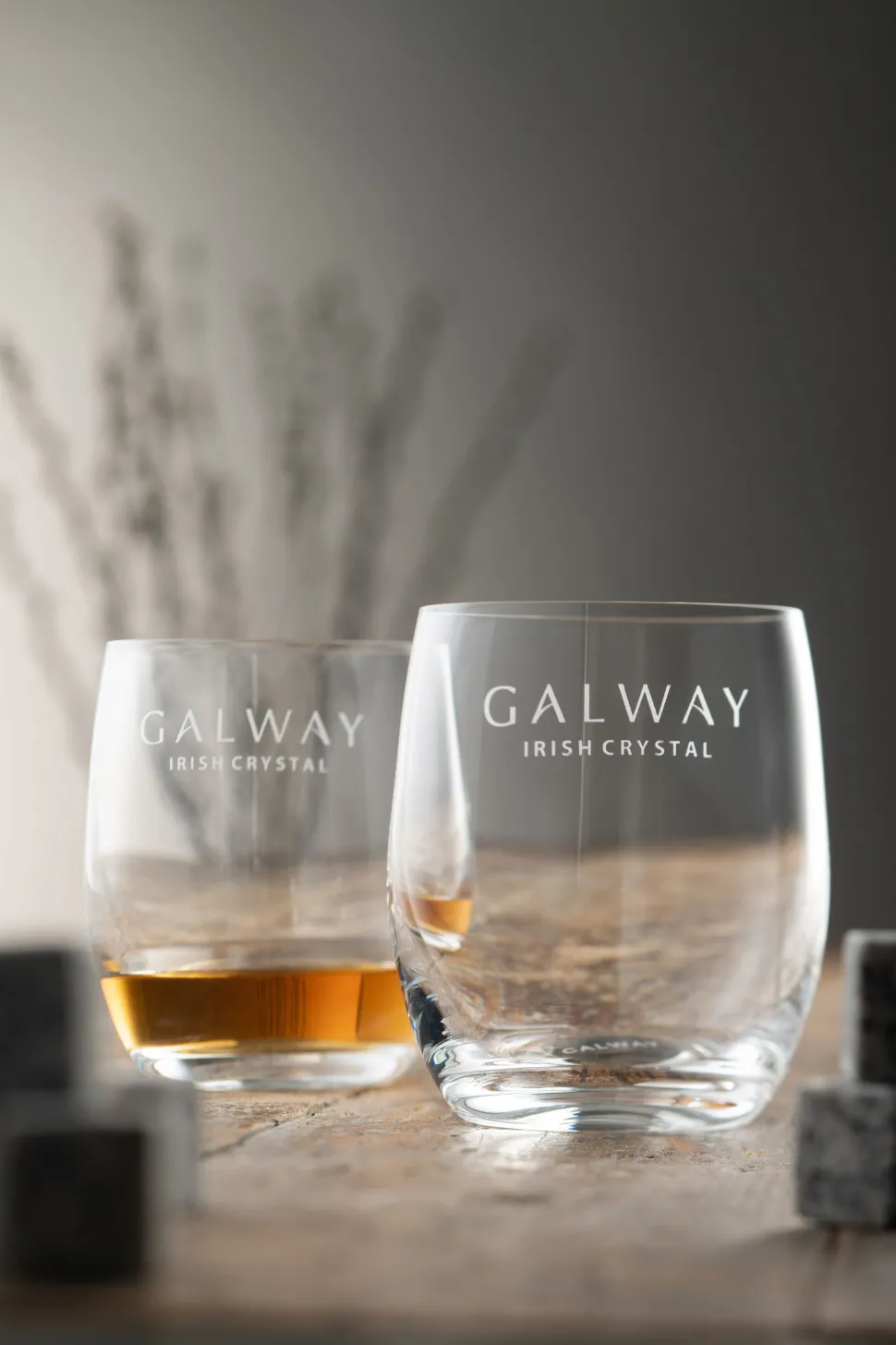 Engraved Elegance Tumbler Glass Pair