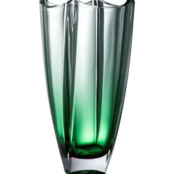 Engraved Emerald Dune 12" Square Vase