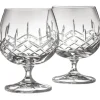 Engraved Longford Brandy Glass Pair