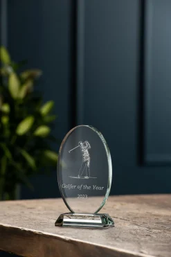 Engraved Small Oval Trophy