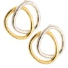 Entwined Sterling Silver & Gold Stud Earrings