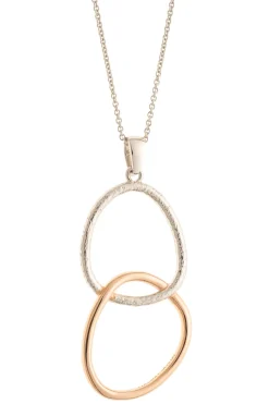Entwined Sterling Silver & Rose Gold Pendant