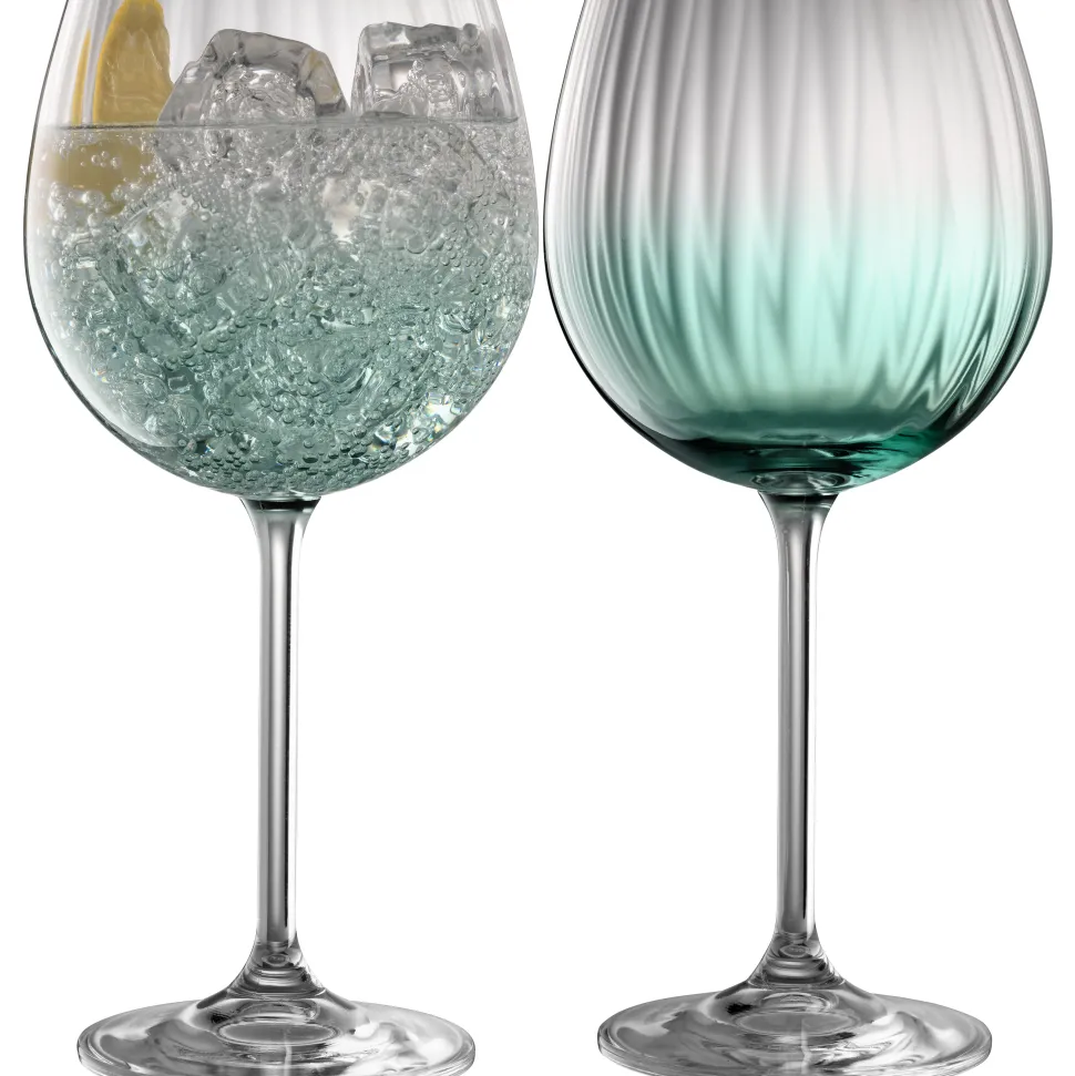 Erne Gin and Tonic Glass Pair Aqua