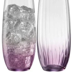Erne Hiball Glass Pair Amethyst