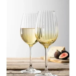 Erne Wine Glass Pair Amber