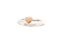 Heart of the Claddagh Silver & Rose Gold Ring