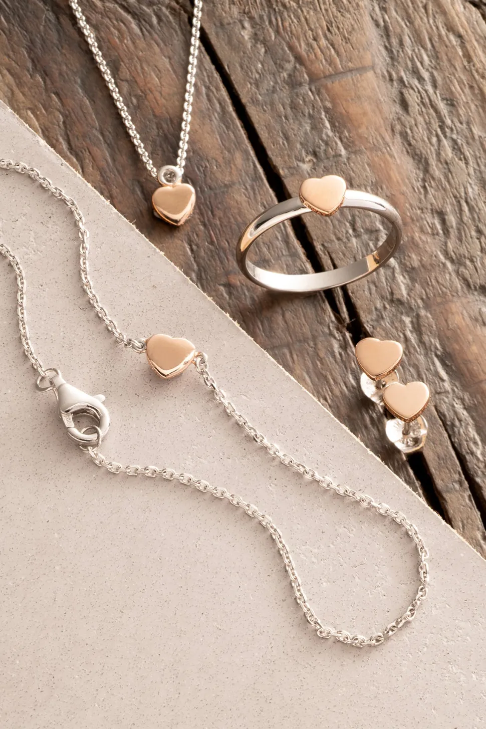 Heart of the Claddagh Silver & Rose Gold Earrings