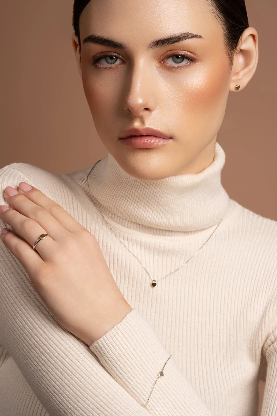 Heart of the Claddagh Silver & Gold Earrings