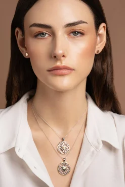 Hearts & Shamrocks Pendant Silver & Gold