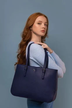 Large Tote Bag in Navy