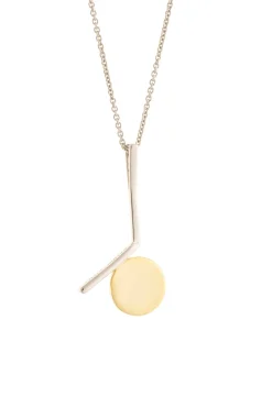 Luna Sterling Silver & Gold Pendant