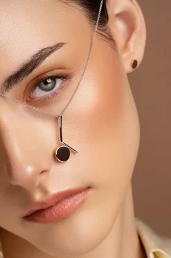 Luna Sterling Silver & Rose Gold Pendant