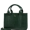Medium Tote - Forest Green Croc Detail