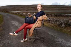 Medium Tote Bag - Navy Croc Detail