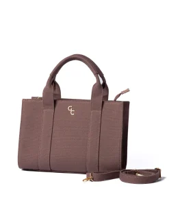 Medium Tote Mauve Taupe Canvas