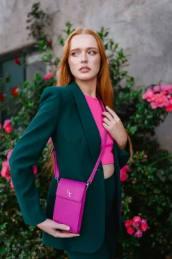 Mini Cross Body Bag - Cerise Pink