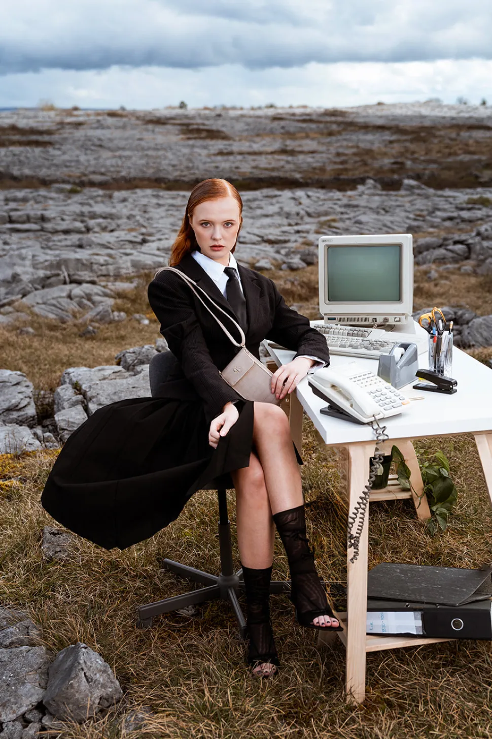 Mini Crossbody - Taupe Croc Detail