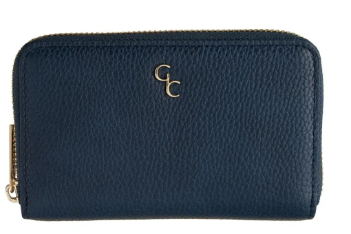 Navy Ladies Zip Wallet