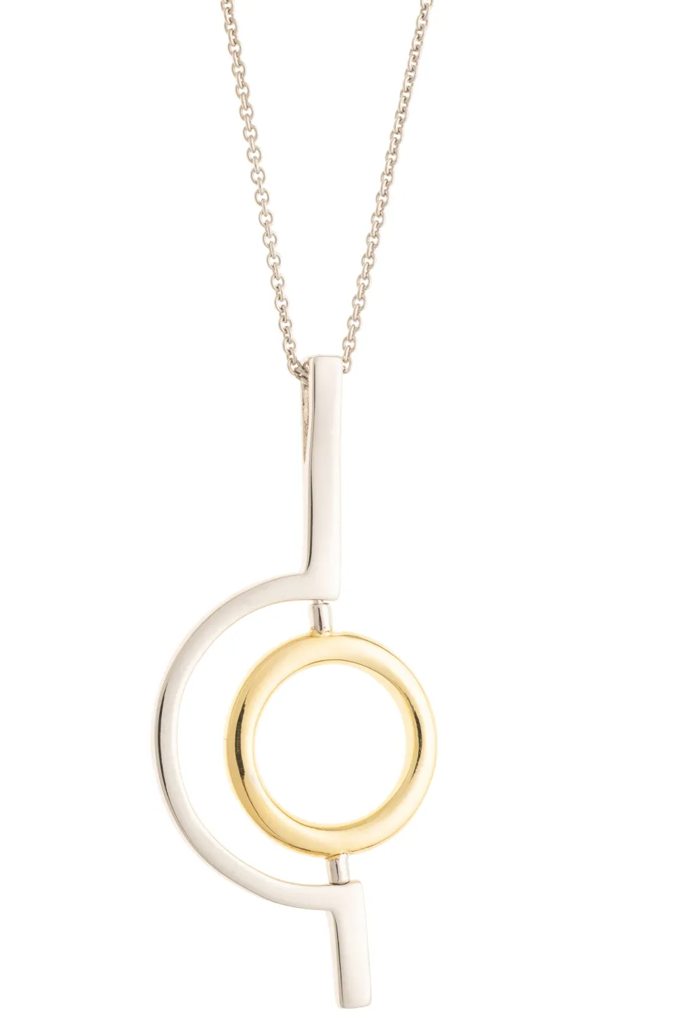 Orbit Sterling Silver & Gold Pendant