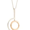 Orbit Sterling Silver & Rose Gold Pendant