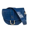 Saddle Bag - Atlantic Blue Croc Detail