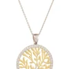 Tree of Life Pendant Silver & Gold