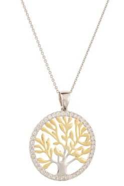 Tree of Life Pendant Silver & Gold