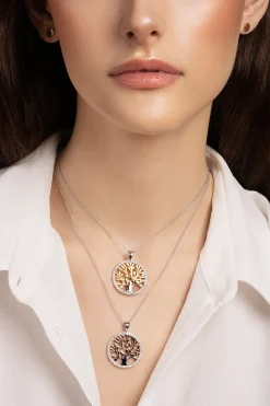 Tree of Life Pendant Silver & Gold