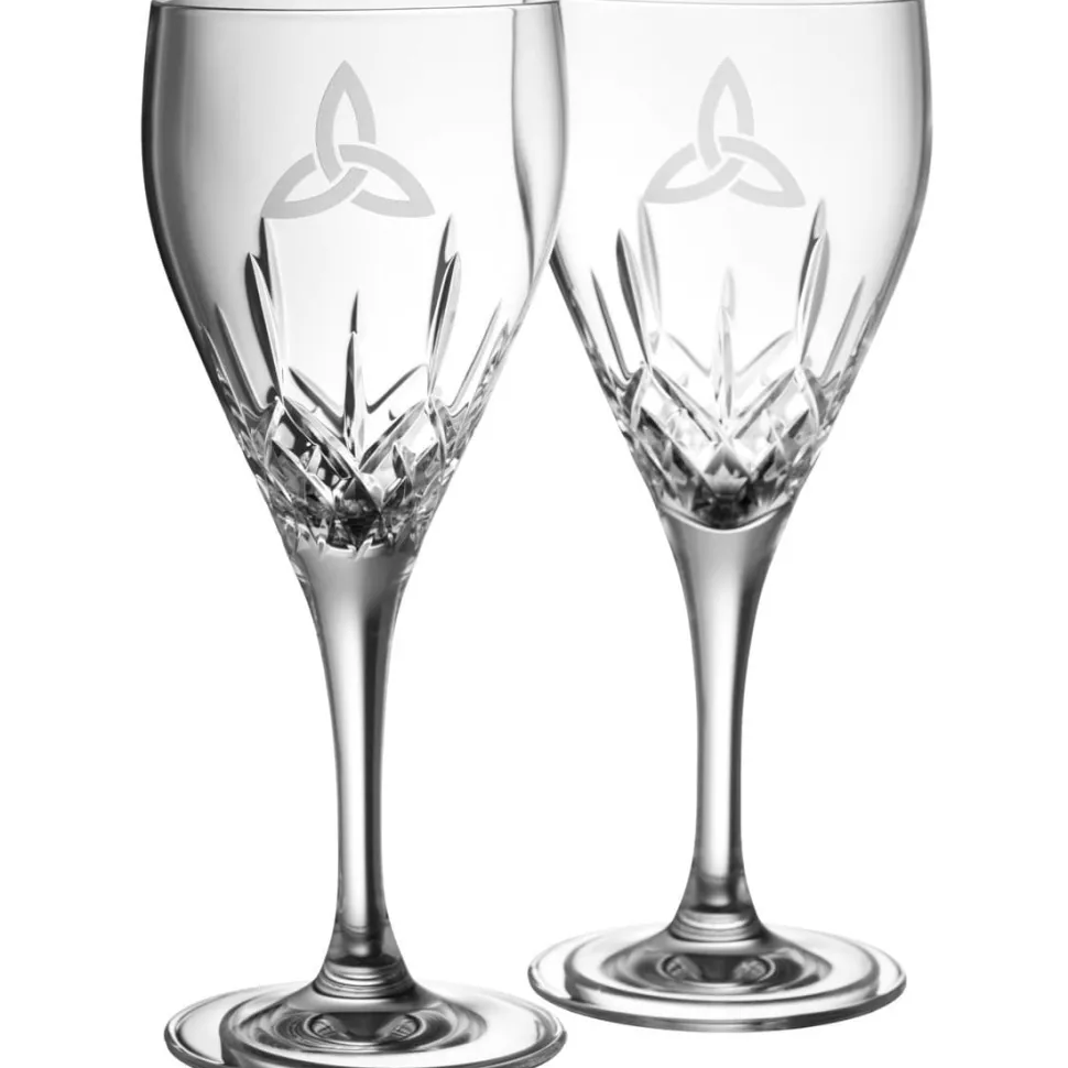 Trinity Knot White Wine Glass Pair