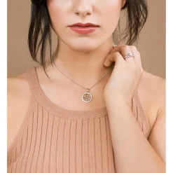 Trinity Knots & Shamrocks Rose Gold & Silver Pendant