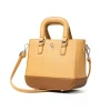 Two Tone Shoulder Bag - Tan & Brown