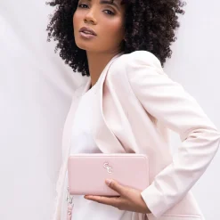 Women's Leather Wallet in Pink