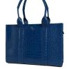 XL Tote Atlantic Blue Croc Detail